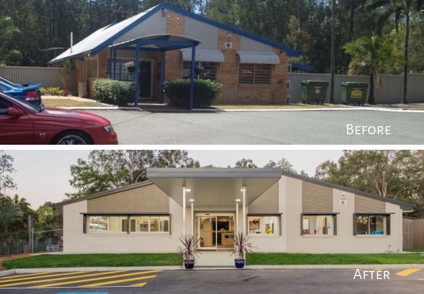 Park Ridge Animal Hospital Before and After staged project