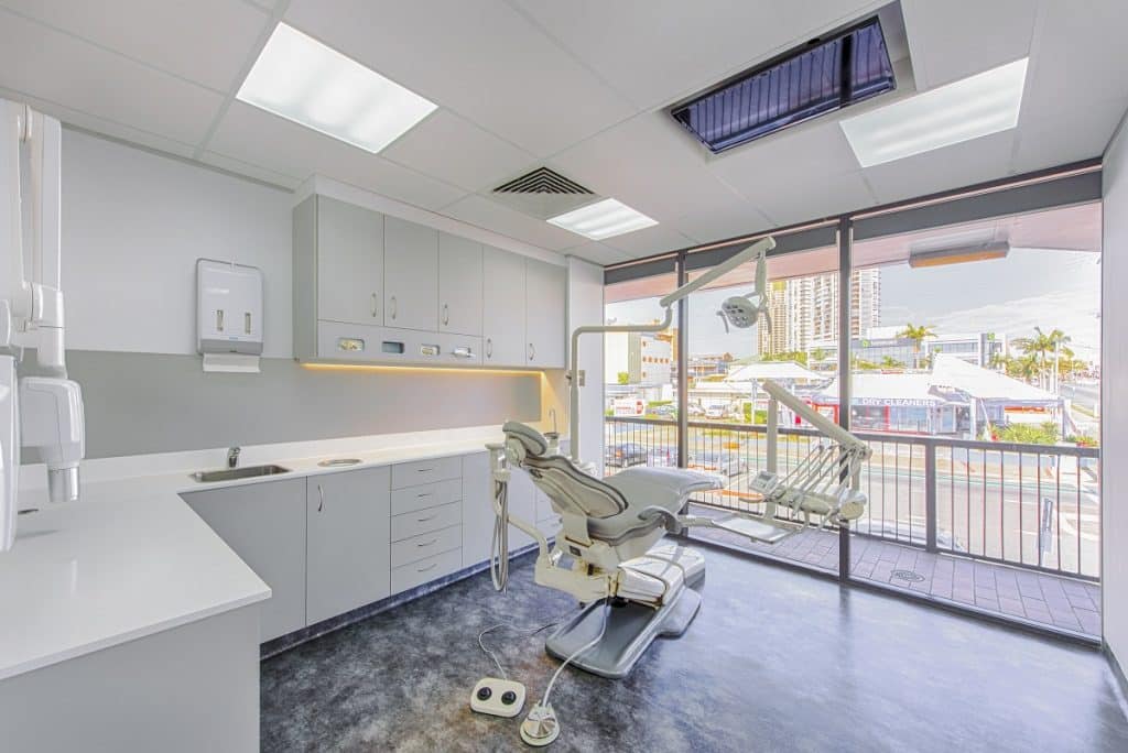 Dental clinic window features