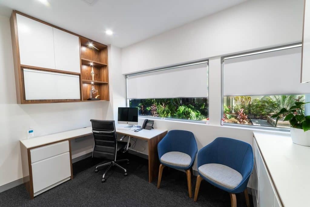 Natural elements feature in this consulting room