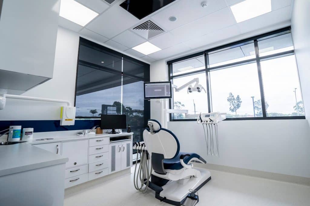 Task and ambient lighting options for this dental practice