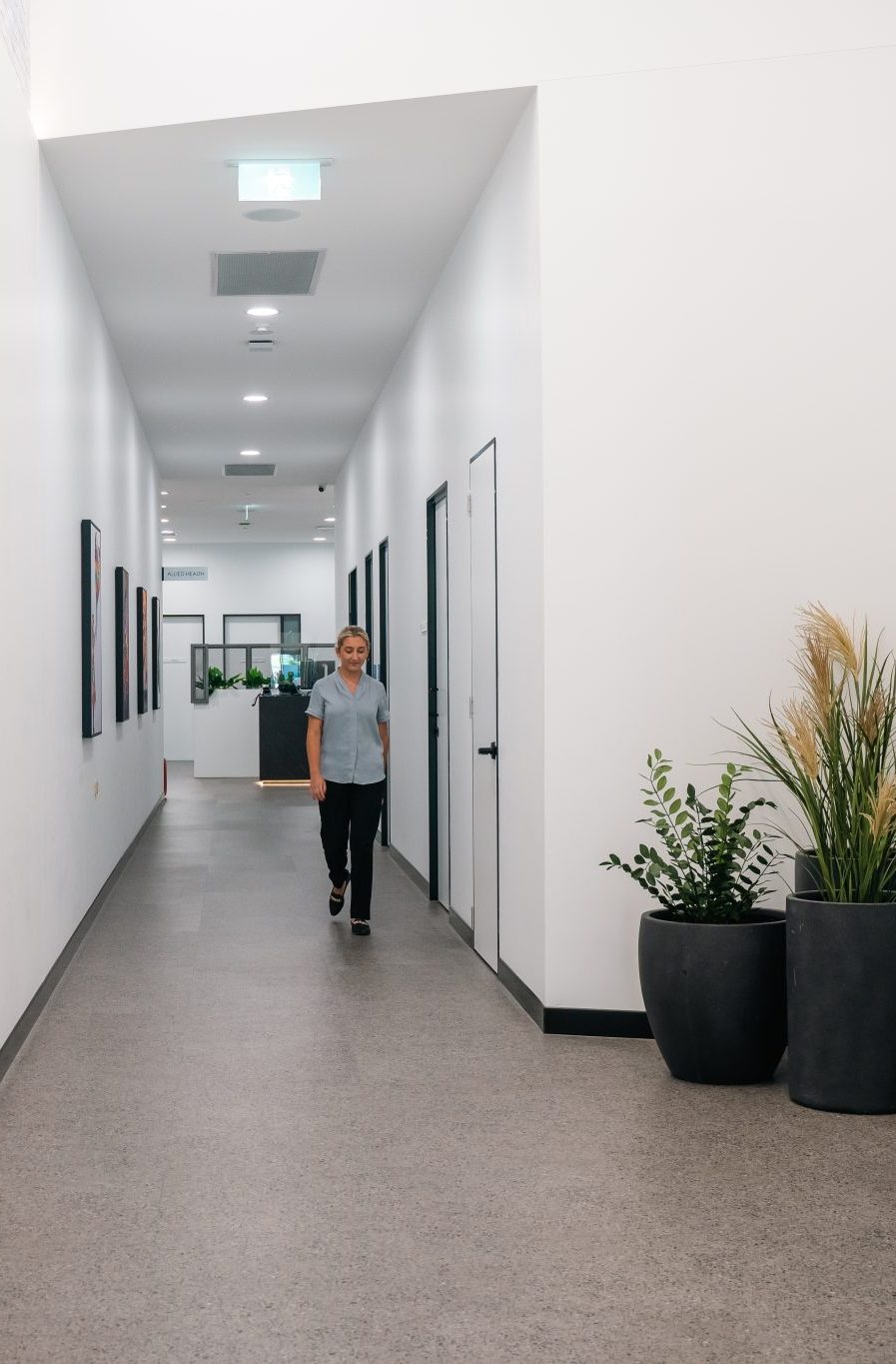 medical clinic hallway